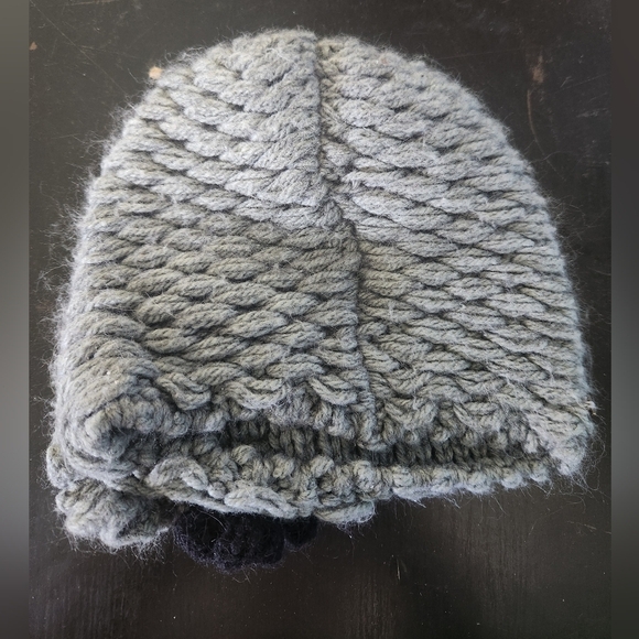 Betmar Knit Beanie with Floral Accent - Picture 2 of 3